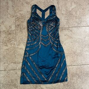 NWT Gorgeous Teal Sequin Dress!